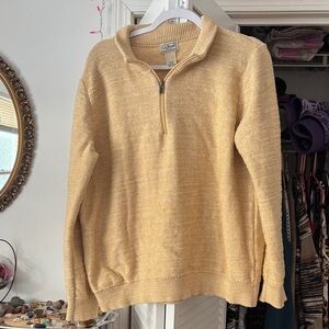 L.L. Bean Tan Quarter-Zip Sweater